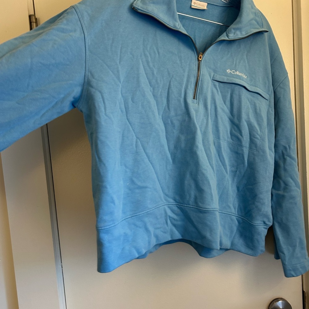 Columbia Blue Zip Up Sweater